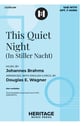 This Quiet Night SAB choral sheet music cover